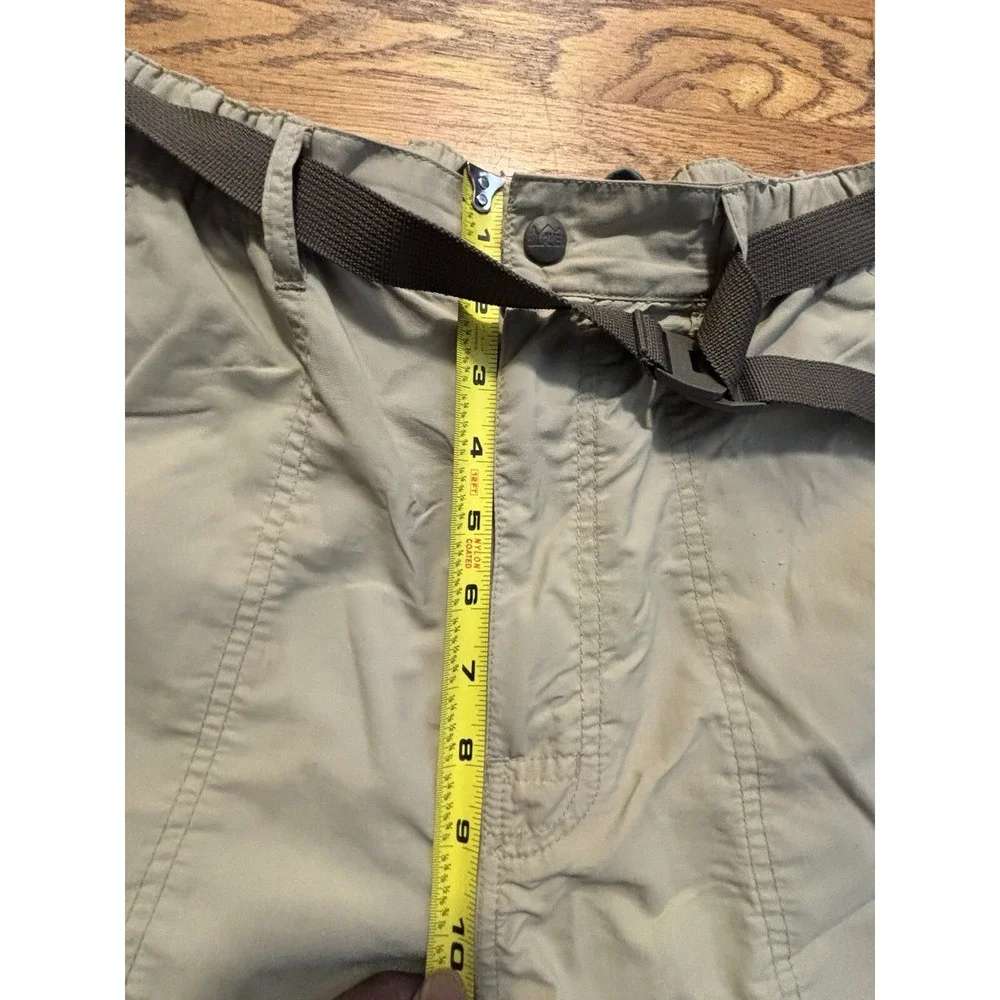 REI Sahara Convertible Cargo Hiking Pants Men Tan Zip Off Belted sz‎ 34x31.5